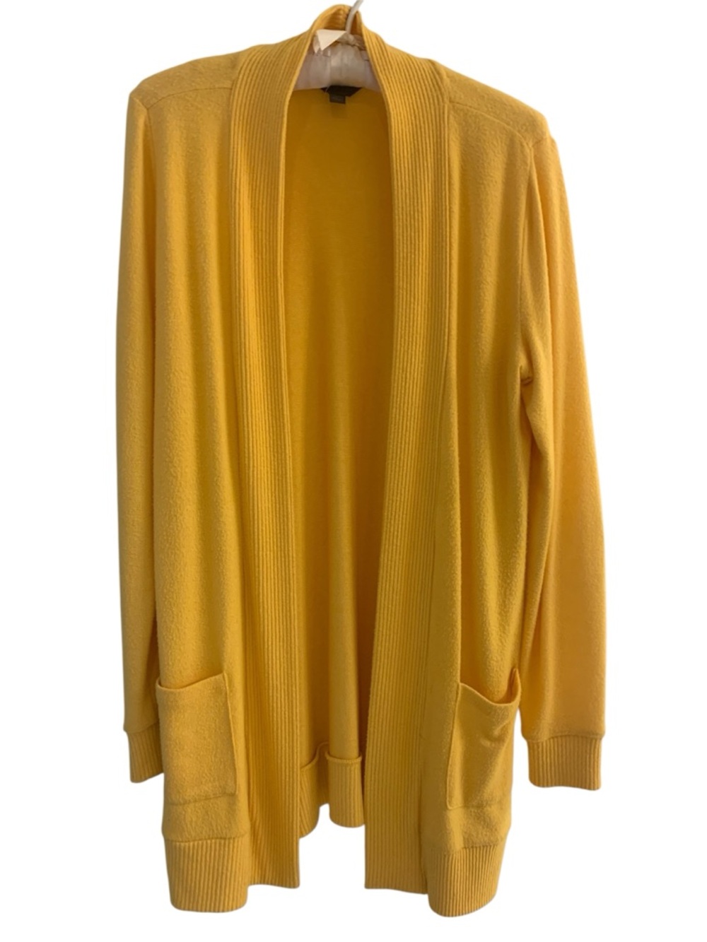 Open-Front Yellow Women's Cardigan Sweater